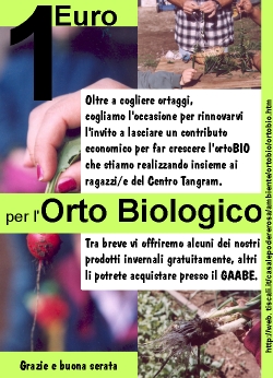 Campagna di sottoscrizione: "1euro per l'Orto Biologico"