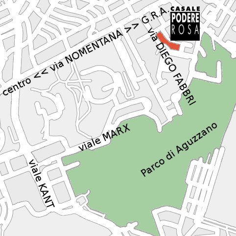 mappa per arrivare al Casale Podere Rosa