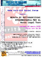 RNESF - 22 marzo 2005 - iniziativa a sostegno del Genova Legal Team RNESF - 22 marzo 2005 - iniziativa a sostegno del Genova Legal Team