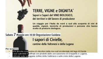I sapori di Civielle,cantine della Valtenesi e della Lugana sabato 7 maggio 2011 locandina della degustazione Vini di Civielle