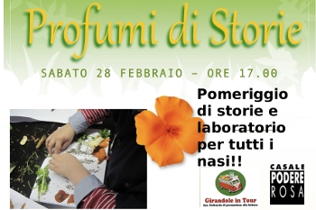 Profumi di storie con le Girando Libraie sabato 28 febbraio 2015 al Casale Podere Rosa promoflyer