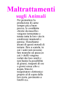 Maltrattamenti sugli animali