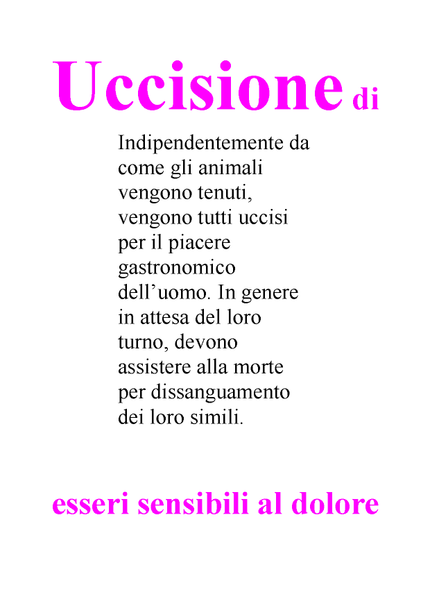 Uccisione di esseri sensibili al dolore