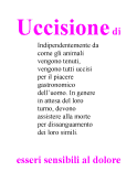Uccisione di esseri sensibili al dolore