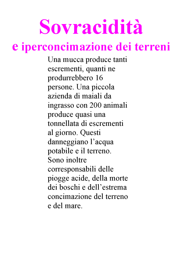 Sovracidit� e iperconcimazione dei terreni