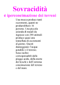 Sovracidit&agrave; e iperconcimazione dei terreni