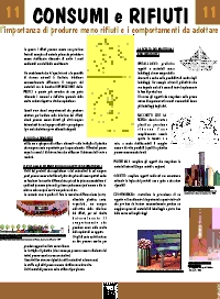 pannello n.11 - CONSUMI E RIFIUTI, l'importanza di produrre meno rifiuti e i comportamenti da adottare